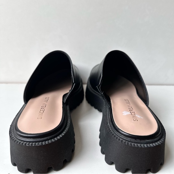 Sincerely Jules Womens Bolt Black Platform Chunky Clog Mule 90's Style Shoe 10M - Picture 11 of 15